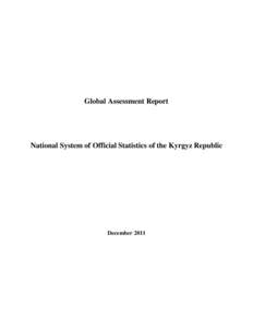 Global Assessment of the National System of Official Statistics of the Kyrgyz Republic