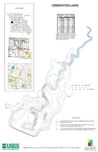 CREIGHTON LAKE LOCATION MAP Elevation Area Volume (feet) (acres) (acre-ft)