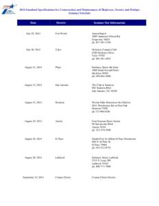 2014 Standard Specifications for Construction and Maintenance of Highways, Streets, and Bridges