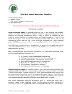 2014 NASF Awards Nomination Guidelines    