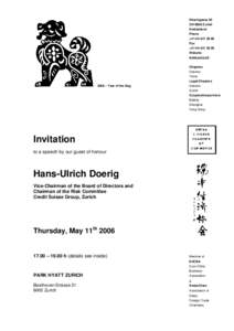 Hans-Ulrich Doerig - May 11th, 2006