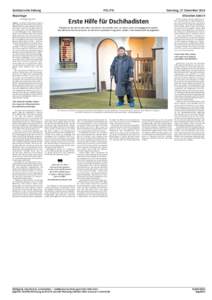 Süddeutsche Zeitung  POLITIK Samstag, 27. Dezember 2014