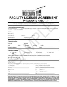 Business / Contract law / Indiana University / North Central Association of Colleges and Schools / Lease / Indiana University Bloomington / License / Liability insurance / The IU / Law / Business law / Private law