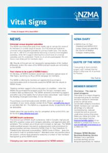 - Friday 24 August 2012, Issue #[removed]NEWS NZMA DIARY