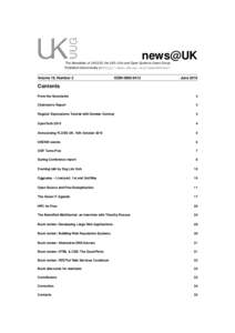 news@UK  The Newsletter of UKUUG, the UK’s Unix and Open Systems Users Group Published electronically at http://www.ukuug.org/newsletter/  Volume 19, Number 2