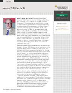 Fred D. Lublin / Corinne Goldsmith Dickinson Center for Multiple Sclerosis / Neurology / Neurologists / Physicians / Martin A. Samuels / James Q. Miller / Medicine / Year of birth missing / Aaron E. Miller