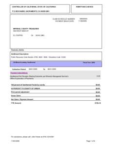 Monthly Apportionment Payment for U S Mineral Lease Geothermal