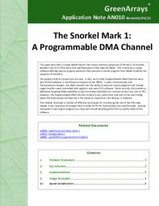 GreenArrays  ® AN010 Snorkel Mark 1