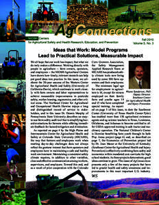 AgConnections  NIOSH Centers for Agricultural Safety and Health Research, Education, and Prevention  Fall 2010
