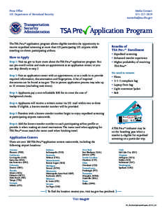 TSA Precheck Application Program