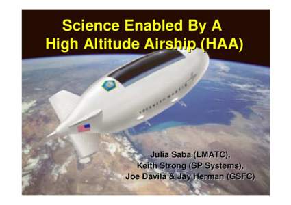 New Science Enabled By High Altitude Airship -HeliophysicsTownHall2008 poster