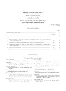 Protection diplomatique : Sixième rapport sur la protection diplomatique, par M. John Dugard, Rapporteur spécial