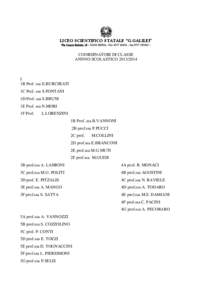 LICEO SCIENTIFICO STATALE “G.GALILEI” Via Cesare Battisti, [removed]SIENA - Tel[removed]fax[removed]COORDINATORI DI CLASSE ANNNO SCOLASTICO[removed]