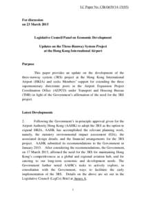 LC Paper No. CB[removed])  For discussion on 23 March[removed]Legislative Council Panel on Economic Development