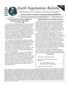 IISD Vol. 10 No. 57 Earth Negotiations Bulletin  WSSD+5