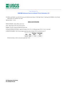 Water-Data Report[removed]Hakioawa Gulch at altitude 75 feet, Kahoolawe, HI LOCATION.--Lat 20°35′23″, long 156°33′23″ referenced to North American Datum of 1983, Maui County, HI, Hydrologic Unit[removed]