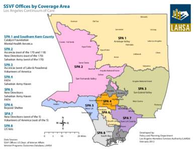 SSVF Offices by Coverage Area Los Angeles Continuum of Care Edwards Gorman