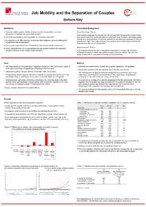 Job Mobility and the Separation of Couples Stefanie Kley Questions Theoretical Background