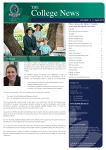 THE  College News VOLUME 1.5 | 1 April 2015