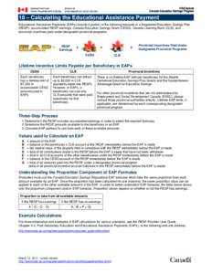 18 – Calculating the Educational Assistance Payments (EAPs)