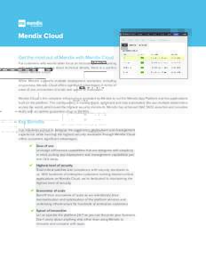 Mendix Cloud Get the most out of Mendix with Mendix Cloud For customers who would rather focus on innovating and competing with apps than worrying about technical details, there is a perfect choice: Mendix Cloud. While M