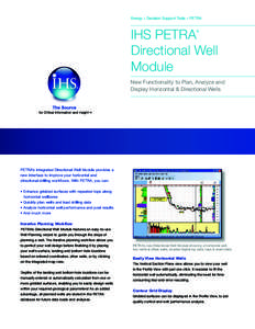Energy > Decision Support Tools > PETRA  IHS PETRA Directional Well Module ®