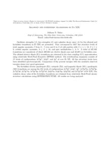 ”High Accuracy Atomic Physics in Astronomy”, IP/ITAMP workshop, August 7-9, 2006, The Harvard-Smithsonian Center for Astrophysics, Cambridge, MA, in honor of Prof. Micheal J. Seaton Allowed and forbidden transitions 