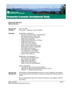 Bremerton Economic Development Study