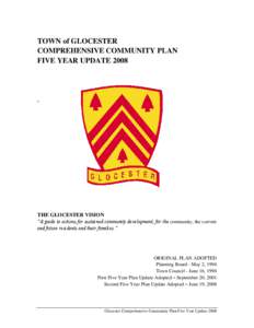 TOWN of GLOCESTER COMPREHENSIVE COMMUNITY PLAN FIVE YEAR UPDATE 2008 .