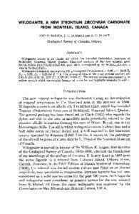 ZIRCONIUMCARBONATE A NEW STRONTIUM WEI.OGANITE,