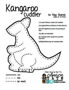 Kangaroo  cuddler for Riley Hospital design by Liz Frank