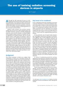 The use of ionising radiation screening devices in airports by T. Lazo* A