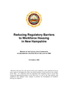 REDUCING REGULATORY BARRIERS