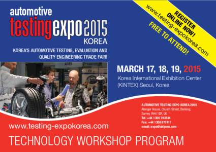 ww  5 Korea’s Automotive Testing, Evaluation and Quality Engineering Trade Fair!