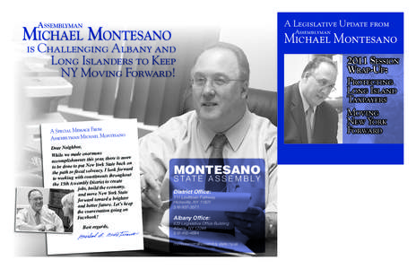 A Legislative Update from  Assemblyman Michael Montesano