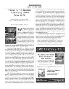 RESOURCES BOOK REVIEW ESSAYS CHINA IN THE WORLD A History of China Since 1644