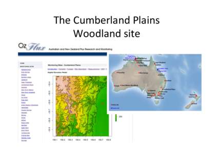 The	
  Cumberland	
  Plains	
   Woodland	
  site	
   The	
  CUP	
    Today	
  