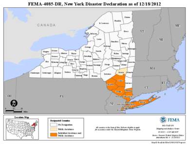 FEMA-4085-DR, New York Disaster Declaration as of[removed]Clinton Franklin St. Lawrence