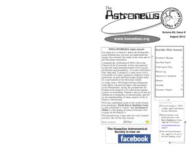 Hawaiian Astronomical Society: Event Calendar - Night Sky Network