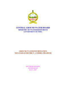 CENTRAL GROUND WATER BOARD MINISTRY OF WATER RESOURCES GOVERNMENT OF INDIA