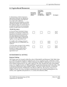 4.2: Agricultural Resources  4.2 Agricultural Resources Potentially Significant Impact