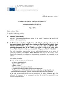 EUROPEAN COMMISSION HEALTH & CONSUMERS DIRECTORATE GENERAL Brussels, SANCO/G ARES[removed]