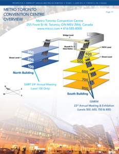 PROSPECTUS • ISMRM 23RD ANNUAL MEETING & EXHIBITION • 30 MAY – 5 JUNE 2015 • TORONTO, ON, CANADA  METRO TORONTO CONVENTION CENTRE OVERVIEW Metro Toronto Convention Centre