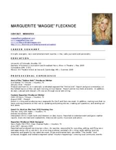 MARGUERITE “MAGGIE” FLECKNOE CONTACT WEBSITES  [removed]