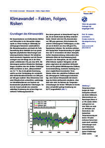 Prof. Anders Levermann • Klimawandel – Fakten, Folgen, Risiken  FVS • BSW-Solar ThemenKlimawandel – Fakten, Folgen,