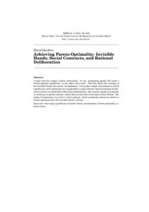 RMM Vol. 4, 2013, 191–204 Special Topic: Can the Social Contract Be Signed by an Invisible Hand? http://www.rmm-journal.de/ David Gauthier