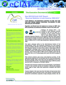 Newsletter  eCIAT ISSN[removed] • Year 6 / No. 3 / January 31, 2014  Information