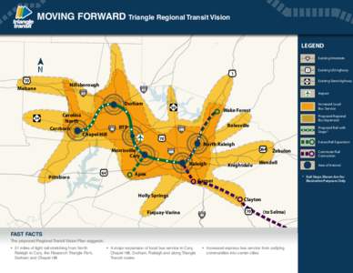 MOVING FORWARD Triangle Regional Transit Vision LEGEND Existing Interstate N 70