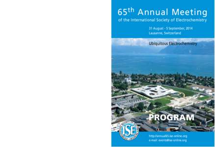 EL  th[removed]th Annual Meeting of the International Society of Electrochemistry