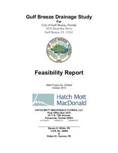 Gulf Breeze Drainage Study For City of Gulf Breeze, Florida 1070 Shoreline Drive Gulf Breeze, FL 32561